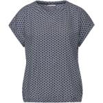 Blaue Casual Street One Rundhals-Ausschnitt Blusenshirts & Schlusen aus Viskose für Damen Größe S 