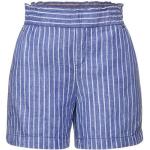 Reduzierte Blaue Casual Street One High Waist Shorts aus Leinen für Damen Größe M 