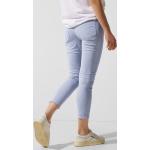 Reduzierte Gestreifte Street One Slim Fit Jeans mit Reißverschluss aus Baumwolle für Damen für den für den Sommer 