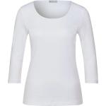 Weiße Unifarbene Casual 3/4-ärmelige Street One T-Shirts für Damen Größe M 