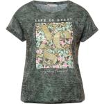 Olivgrüne Casual Street One T-Shirts für Damen Übergrößen 