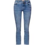 Indigofarbene Street One Tilly Slim Fit Jeans mit Reißverschluss aus Denim für Damen Weite 29, Länge 28 