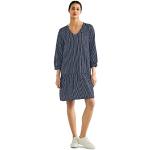 Reduzierte Blaue Street One V-Ausschnitt Tunika-Kleider mit Volants für Damen Größe S 