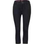 Blaue Street One York Slim Fit Jeans mit Reißverschluss aus Denim für Damen 
