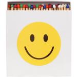 Bunte Eulenschnitt Emoji Smiley Streichhölzer aus Holz 60-teilig 