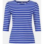 Blaue Gestreifte Maritime 3/4-ärmelige modAS Ringelshirts aus Baumwolle für Damen 