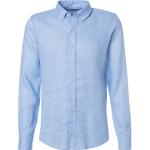 Hellblaue Langärmelige Strellson Button Down Kragen Herrenlangarmhemden aus Leinen Größe XXL für den für den Sommer 