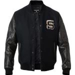 Blaue Unifarbene Casual Strellson College-Jacken & Baseball-Jacken mit Reißverschluss aus Lammleder gepolstert für Herren Übergrößen 