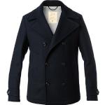 Reduzierte Blaue Unifarbene Strellson Winterjacken mit Reißverschluss aus Wolle für Herren Übergrößen für den für den Winter 