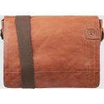 Braune Vintage Strellson Messenger Bags & Kuriertaschen aus Rindsleder mit Laptopfach für Herren 