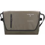 Khakifarbene Strellson Messenger Bags & Kuriertaschen mit Klettverschluss mit Laptopfach 