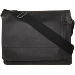 Schwarze Strellson Richmond Laptoptaschen & Notebooktaschen mit Klettverschluss aus Leder gepolstert 