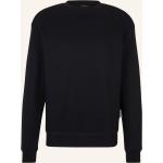 Schwarze Bestickte Strellson Herrensweatshirts aus Baumwolle Übergrößen 