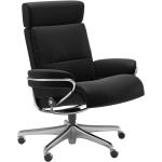 Schwarze Sterne Rustikale Stressless Bürostühle mit Kopfstütze aus Leder mit verstellbarer Kopfstütze Breite 100-150cm, Höhe 100-150cm, Tiefe 0-50cm 