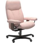 Relaxsessel STRESSLESS "Consul" Sessel pink (light q2 faron) mit Home Office Base, Größe M, Gestell Wenge