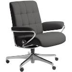 Reduzierte Graue Stressless London Bürostühle & Schreibtischstühle aus Leder Breite 50-100cm, Höhe 100-150cm, Tiefe 50-100cm 