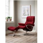 Rote Stressless Mayfair Relaxsessel mit Hocker aus Stoff Breite 50-100cm, Höhe 100-150cm, Tiefe 50-100cm 