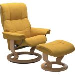 Gelbe Stressless Mayfair Relaxsessel mit Hocker Breite 100-150cm, Höhe 100-150cm, Tiefe 50-100cm 