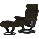 Stressless Relaxsessel mit Hocker Leder Magic - braun - Materialmix - 77 cm - 108 cm - 76 cm - Polstermöbel > Sessel > Ledersessel