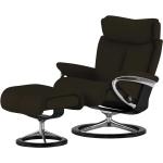 Stressless Relaxsessel mit Hocker Leder Magic - braun - Materialmix - 82 cm - 112 cm - 78 cm - Polstermöbel > Sessel > Ledersessel