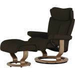 Stressless Relaxsessel mit Hocker Leder Magic - braun - Materialmix - 90 cm - 111 cm - 82 cm - Polstermöbel > Sessel > Ledersessel