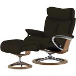 Stressless Relaxsessel mit Hocker Leder Magic - braun - Materialmix - 91 cm - 112 cm - 84 cm - Polstermöbel > Sessel > Ledersessel