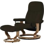 Stressless Relaxsessel mit Hocker Leder Consul - braun - Materialmix - 76 cm - 100 cm - 71 cm - Polstermöbel > Sessel > Fernsehsessel