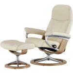 Stressless Relaxsessel mit Hocker Leder Consul - creme - Materialmix - 76 cm - 100 cm - 71 cm - Polstermöbel > Sessel > Fernsehsessel