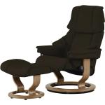 Stressless Relaxsessel mit Hocker Reno - braun - Materialmix - 88 cm - 108 cm - 78 cm - Polstermöbel > Sessel > Ledersessel