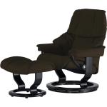 Stressless Relaxsessel mit Hocker Reno - braun - Materialmix - 88 cm - 108 cm - 78 cm - Polstermöbel > Sessel > Ledersessel