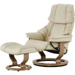 Stressless Relaxsessel mit Hocker Reno - creme - Materialmix - 79 cm - 108 cm - 75 cm - Polstermöbel > Sessel > Ledersessel