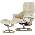 Stressless Relaxsessel mit Hocker Reno - creme - Materialmix - 79 cm - 109 cm - 75 cm - Polstermöbel > Sessel > Ledersessel