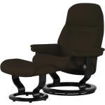 Stressless Relaxsessel mit Hocker Leder Sunrise - braun - Materialmix - 79 cm - 103 cm - 73 cm - Polstermöbel > Sessel > Fernsehsessel