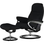 Stressless Relaxsessel mit Hocker Leder Sunrise - schwarz - Materialmix - 79 cm - 103 cm - 73 cm - Polstermöbel > Sessel > Fernsehsessel