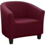 Reduzierte Bordeauxrote Moderne Stuhlhussen aus Stoff 
