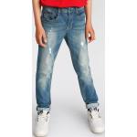 Blaue 5-Pocket Jeans für Kinder aus Denim für Jungen Größe 152 