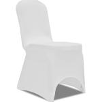 Weiße Stuhlhussen aus Stoff maschinenwaschbar 24-teilig 