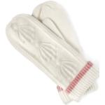 Reduzierte Cremefarbene TCHIBO Damenhandschuhe aus Polyester 