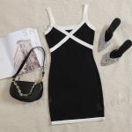 Schwarze Ärmellose SheIn Bandage-Kleider & Bodycon-Kleider enganliegend für Damen Größe XS für den für den Sommer 