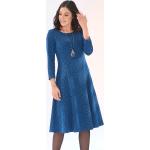Royalblaue Elegante Rundhals-Ausschnitt Strickkleider aus Polyamid für Damen Größe XL 