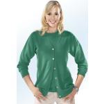 Grüne bader Rundhals-Ausschnitt Rundhals-Pullover mit Knopf für Damen Größe M 