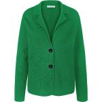 Grüne Strickblazer mit Vogel-Motiv aus Wolle maschinenwaschbar für Damen Größe M 