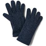 Dunkelblaue Melierte TCHIBO Gefütterte Handschuhe aus Fleece für Damen Größe 8.5 für den für den Winter 