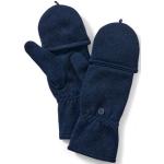 Reduzierte Blaue Melierte TCHIBO Fingerhandschuhe mit Knopf aus Polyester für Damen Größe 7.5 