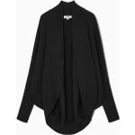 Schwarze COS Nachhaltige Damencardigans mit Knopf aus Polyamid Größe L für den für den Herbst 