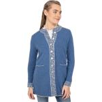 Blaue Astrifa Trachten-Strickjacken aus Wolle für Damen Größe XS 