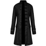 Schwarze Unifarbene Gothic Wasserdichte Stehkragen College-Jacken für Herren Größe M für den für den Herbst 