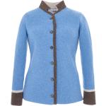 Hellblaue Trachten-Strickjacken aus Wolle für Damen Größe XL 