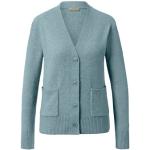 Reduzierte Blaue TCHIBO Nachhaltige V-Ausschnitt Damencardigans aus Polyamid Größe L 