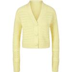 Reduzierte Gelbe Bio Damencardigans aus Baumwolle maschinenwaschbar Größe XL 